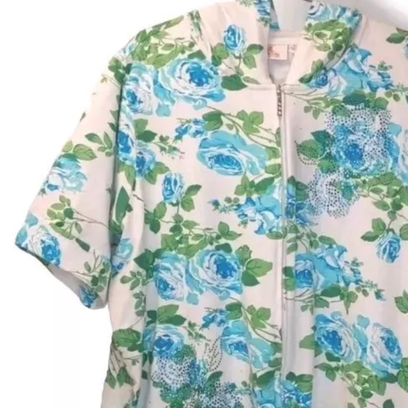 Quacker Factory Rhinestones Bling Jacket Woman Plus 3X Full Zip Cottage Coastal - Picture 4 of 11